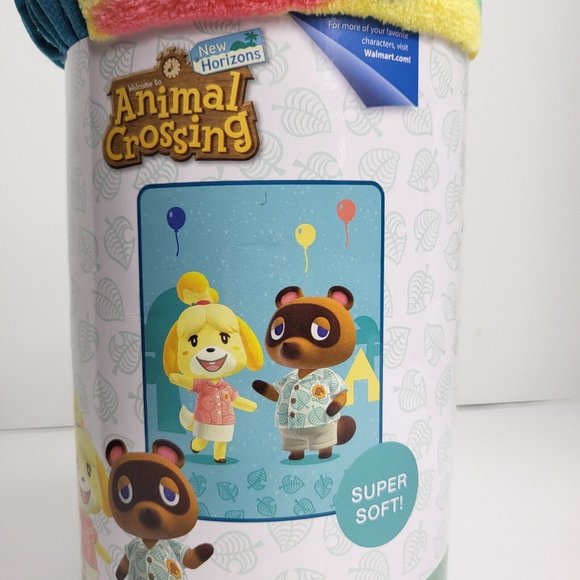 Animal Crossing New Horizons Super Soft Throw Plush Blanket 46" X 60" Nintendo - Picture 3 of 13